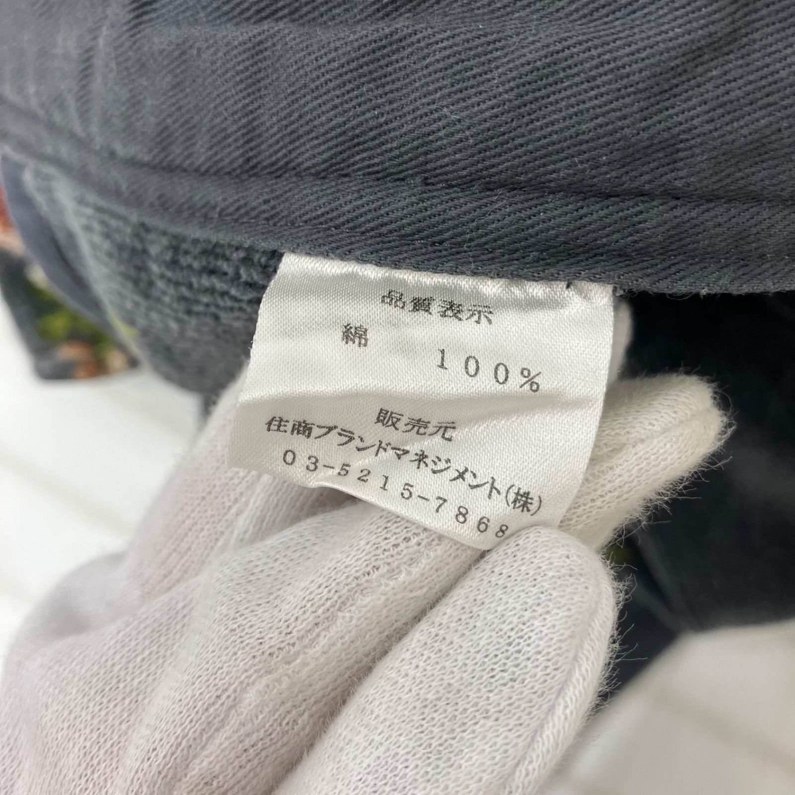 2307 FEILER フェイラー エプロン ムーンライトフラワー 花柄 グレー系