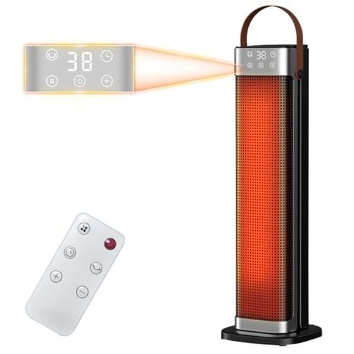 【2025新モデル】セラミックヒーター電気ストーブファンヒーター暖房器具冷暖兼用ECO省エネ1~12Hタイマー首振りリモコン付き過熱保護転倒OFF静音・軽量電気ヒーター足元脱衣所・寝室・リ…