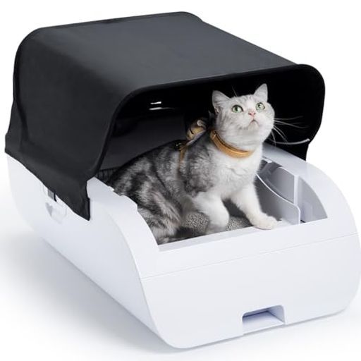 Gulcircleトイレ自動猫トイレ大型:自動清掃バッテリー内蔵センサー付きシステムトイレテント式3.5Lゴミ箱屋内用多頭飼いポータブル飛び散り防止留守番対応マンション向け