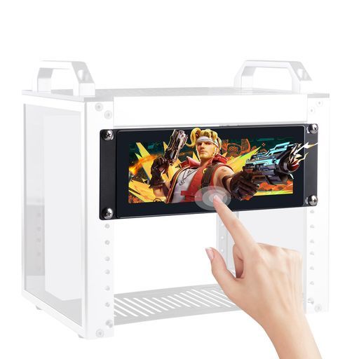 GeeekPi7.84インチ1280x400静電容量式タッチスクリーンLCDモニター2UラックマウントモニターDeskPiRackMateT0/T1/T2サーバーキャビネット用