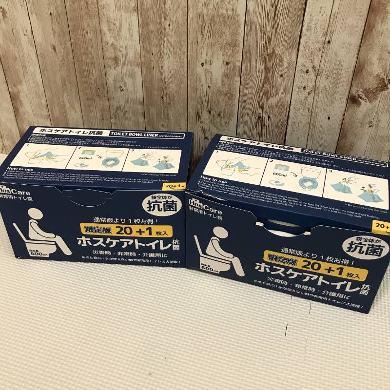 未使用品 HosCare ホスケアトイレ 携帯トイレ袋 抗菌 6箱 まとめ売り