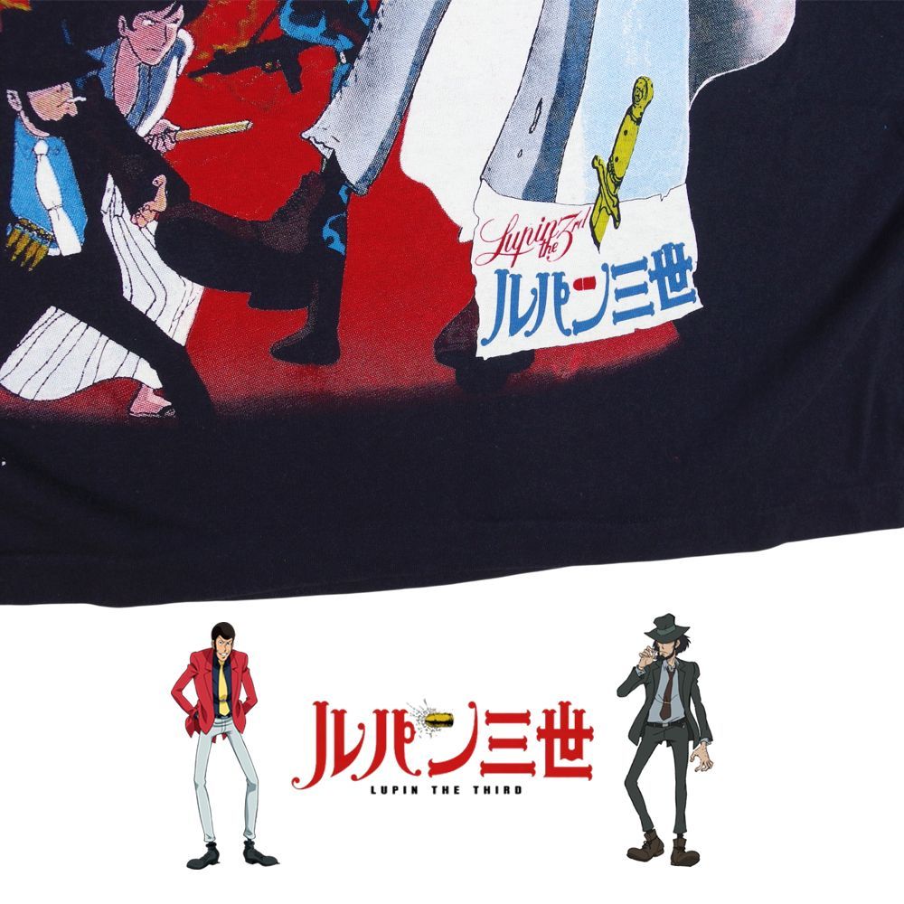 440 Lupin the 3rd ルパン三世 Tシャツ ブラック Lサイズ 半袖