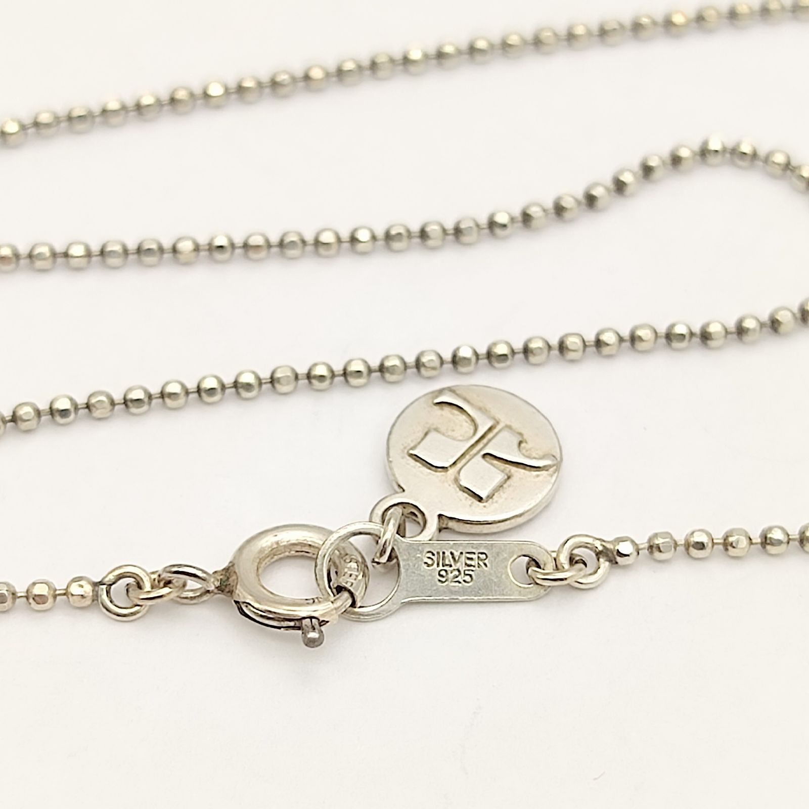 Courrèges クレージュ シルバー アクアマリン ペンダント ネックレス 