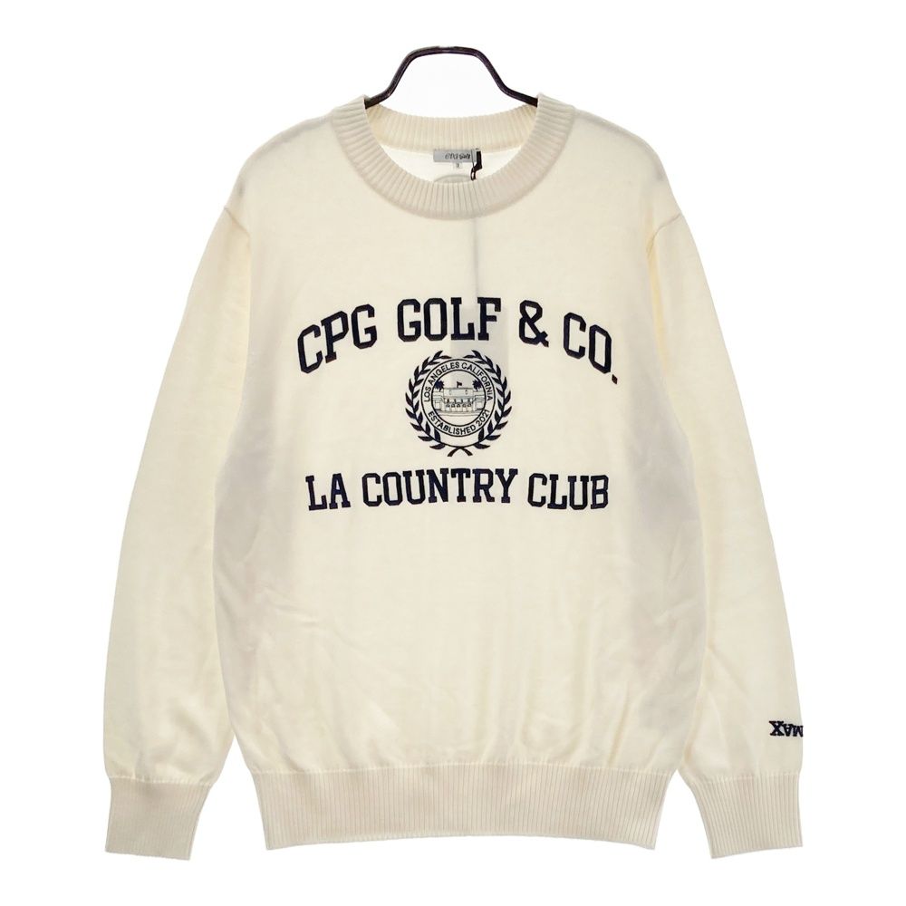 サイズ：3 CPG GOLF シーピージーゴルフ 2308-25212 ニット セーター  ホワイト系 [240101676381] ゴルフウェア メンズ ストスト サイズ：3 CPG GOLF シーピージーゴルフ 2308-25212 ニット セーター