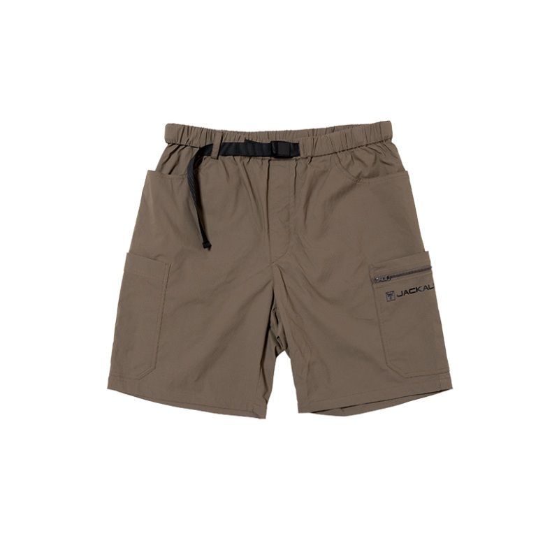 PA-B004 フィッシングショートパンツ XL ブラウン / 撥水 大型ポケット 半ズボン 夏物