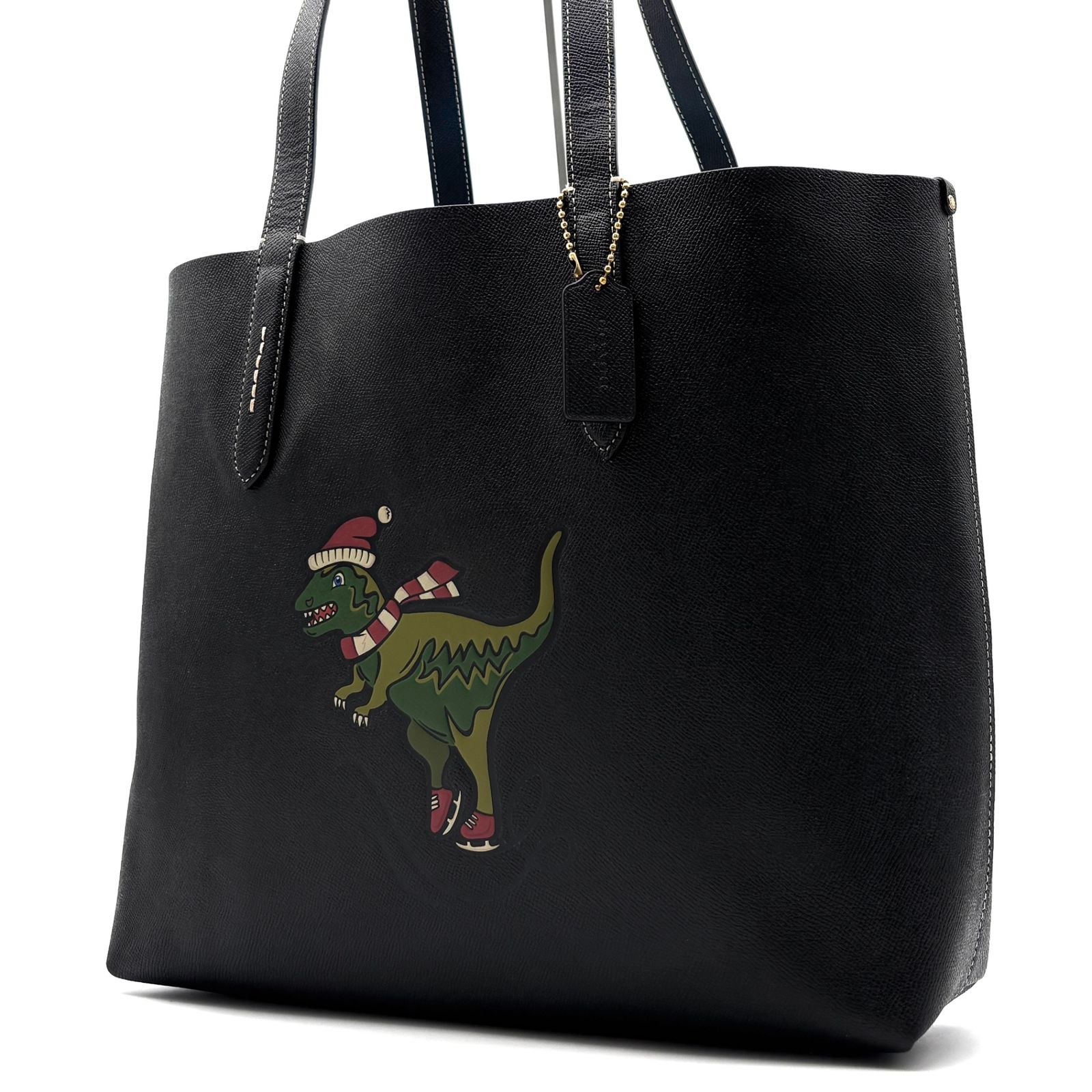 極美品 COACH コーチ レキシー 恐竜 トートバッグ レザー ブラック 黒 