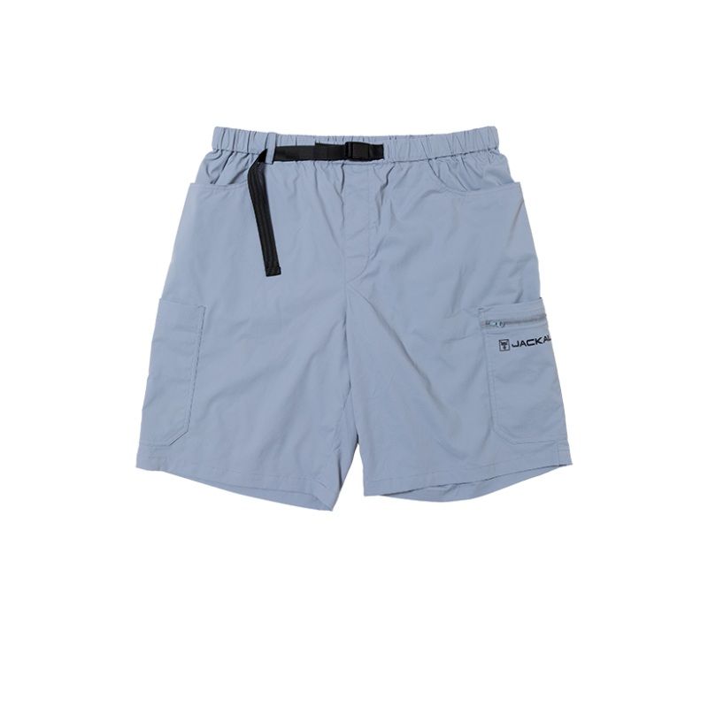 PA-B004 フィッシングショートパンツ L ライトブルー / 撥水 大型ポケット 半ズボン 夏物