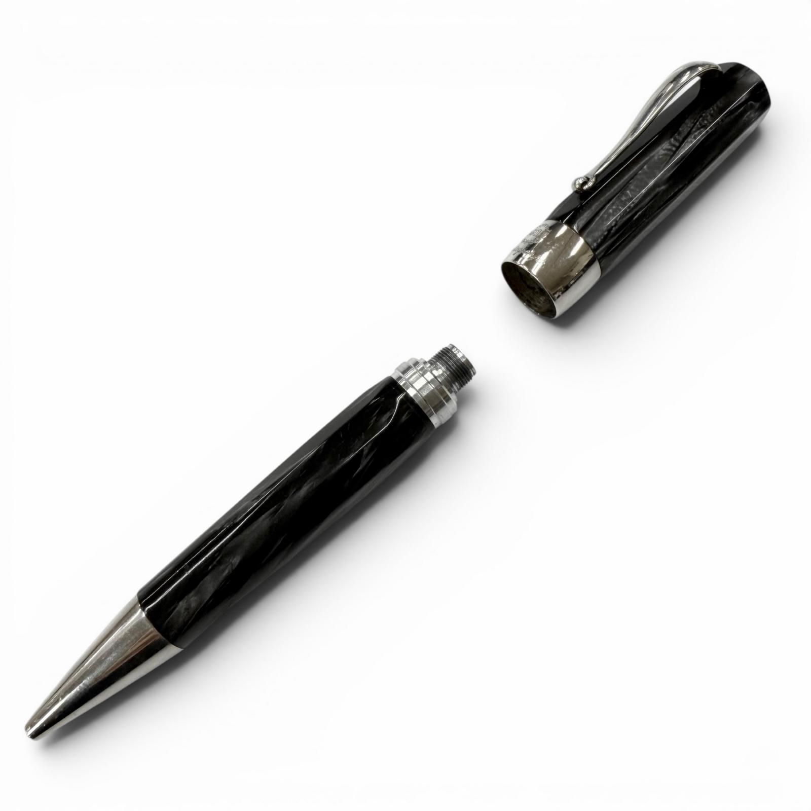 良品□Montegrappa モンテグラッパ シンフォニー ツイスト式 ボールペン ステーショナリー 筆記用具 ブラック シルバー メンズ レディース 良品□Montegrappa モンテグラッパ シンフォニー ツイスト式