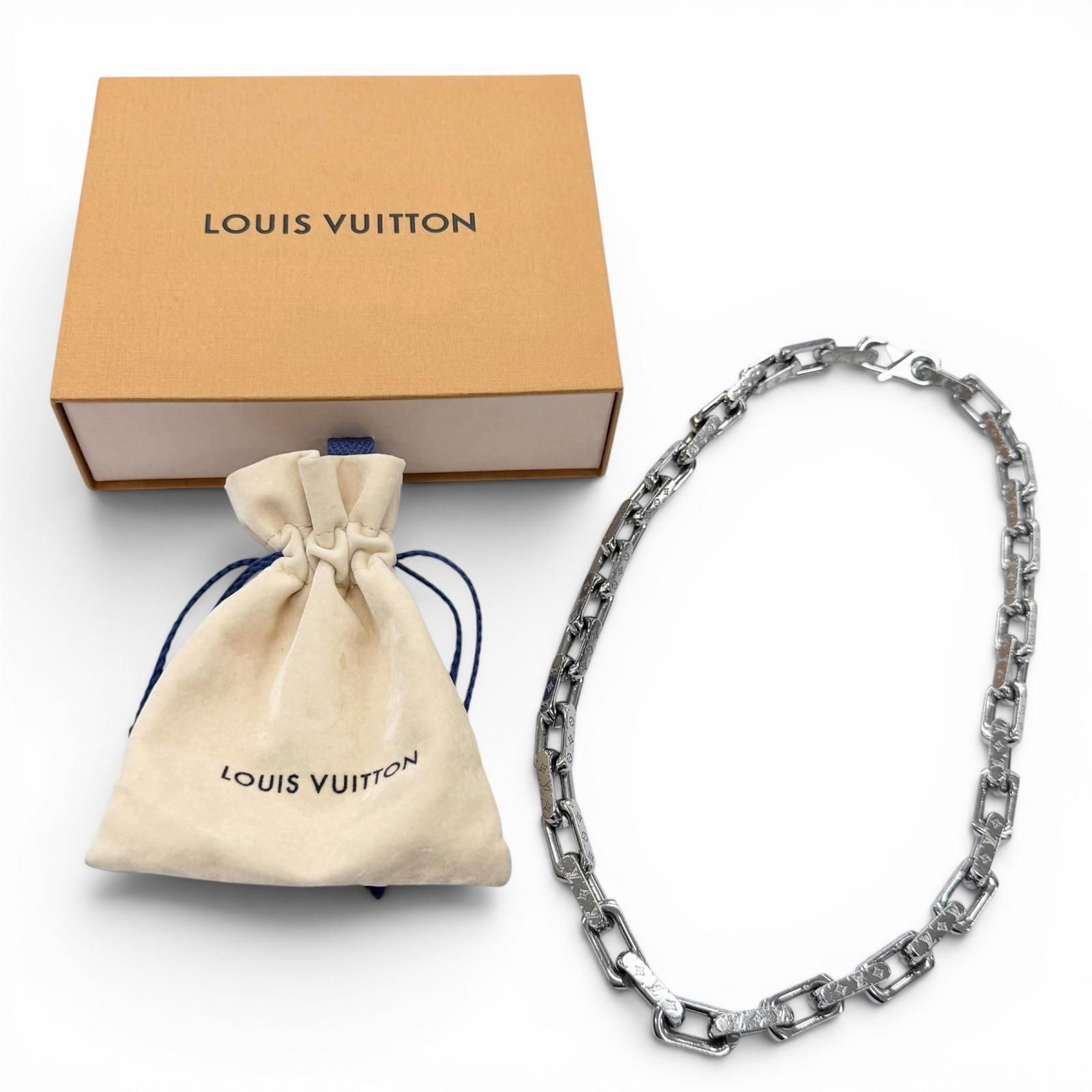 美品▽LOUIS VUITTON ルイヴィトン 2022年製 M00307 コリエ チェーン