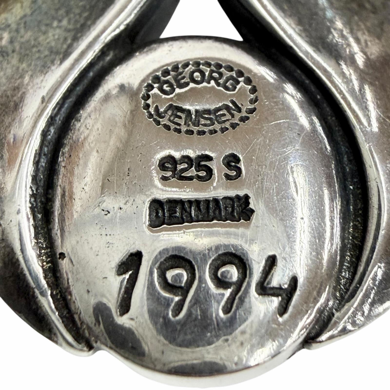 美品◇Georg Jensen ジョージジェンセン 1994 925 ガーネット イヤー