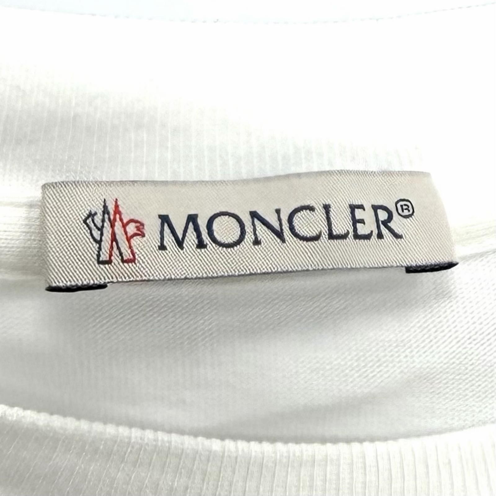 美品☆MONCLER モンクレール コットン100％ ロゴ刺繍入り フラワー 