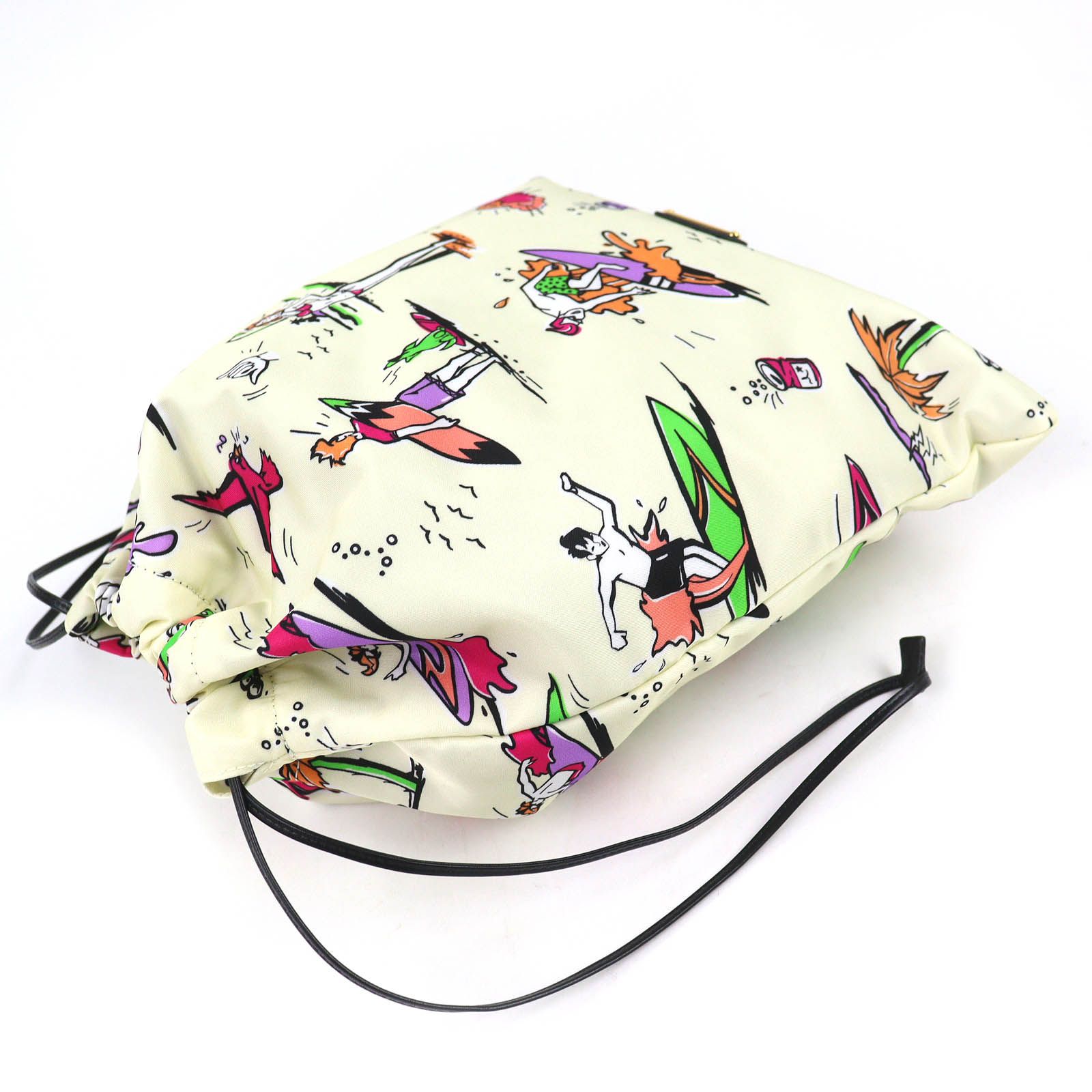 極美品△PRADA プラダ 1NK001 トライアングルロゴ サーフィン 総柄 