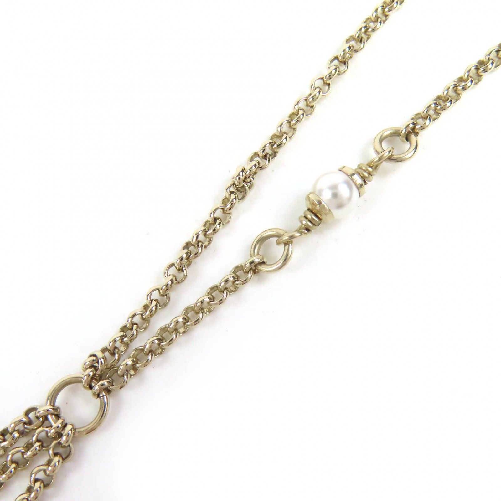 極美品△CHANEL シャネル L25S ABF691 ココマーク フェザー パール 