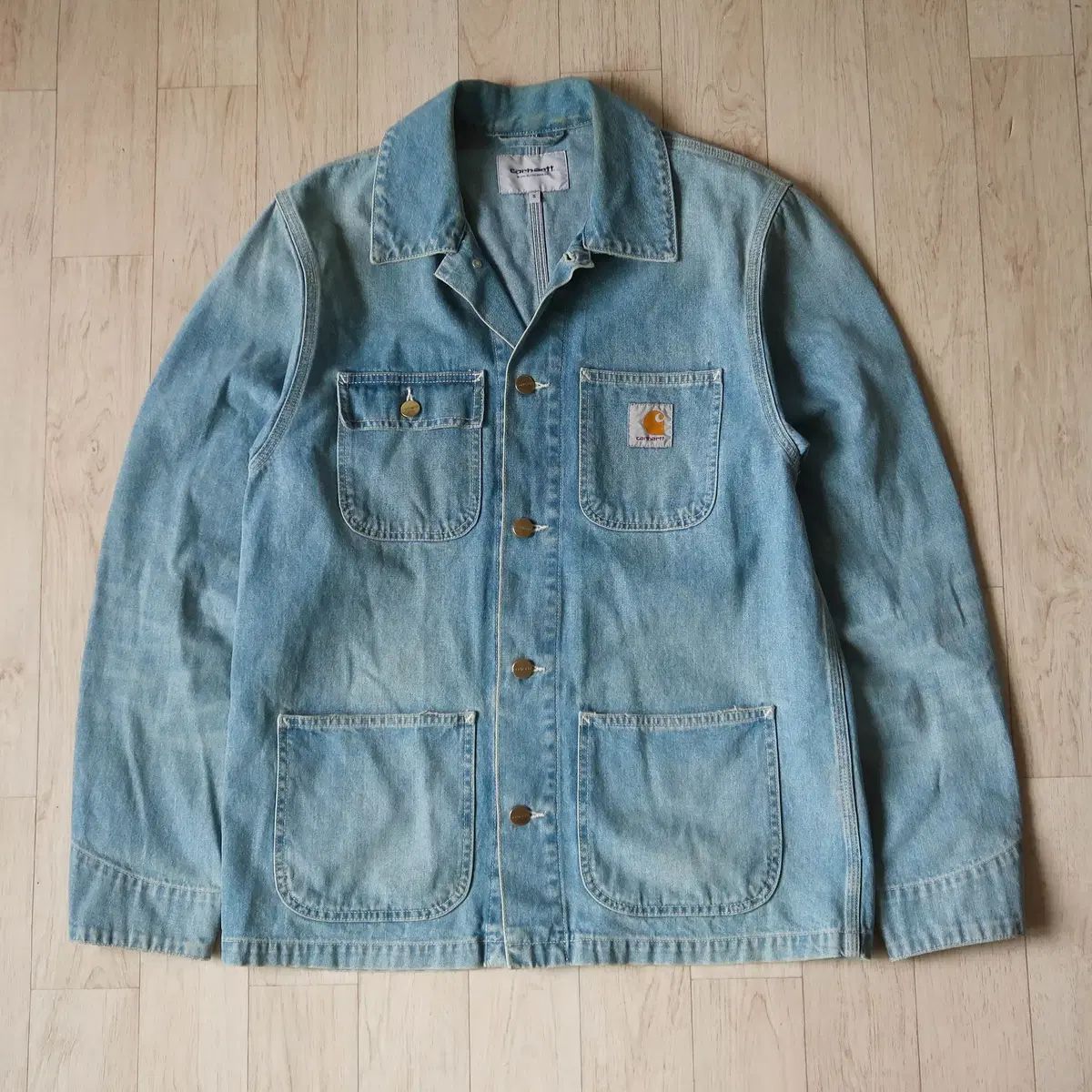 80s USA製 Carhartt デニムチョアジャケット 赤カンヌキ仕様 80s USA製