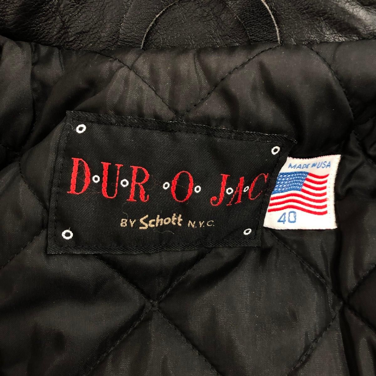 schott ショット シングルレザージャケット サイズ:40 ：DUROJAC BY