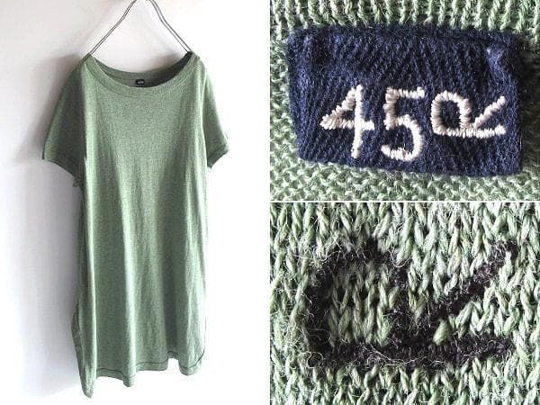45R 45rpm R刺繍 擬麻綿 リネンライクコットン ギマニットのチュニック