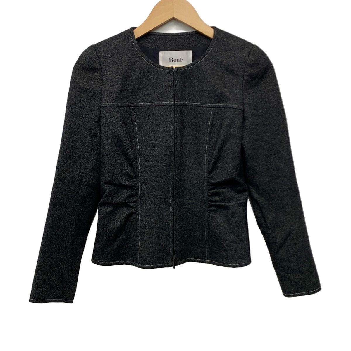 Rene(ルネ) ジャケット サイズ34 S レディース美品 - ダークグレー 
