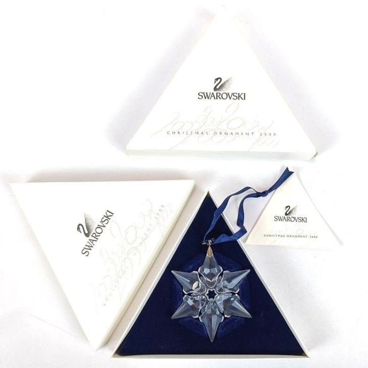 美品 SWAROVSKI スワロフスキー クリスマスオーナメント 2000 Christmas ホームディスプレイ チャーム 飾り ケースあり