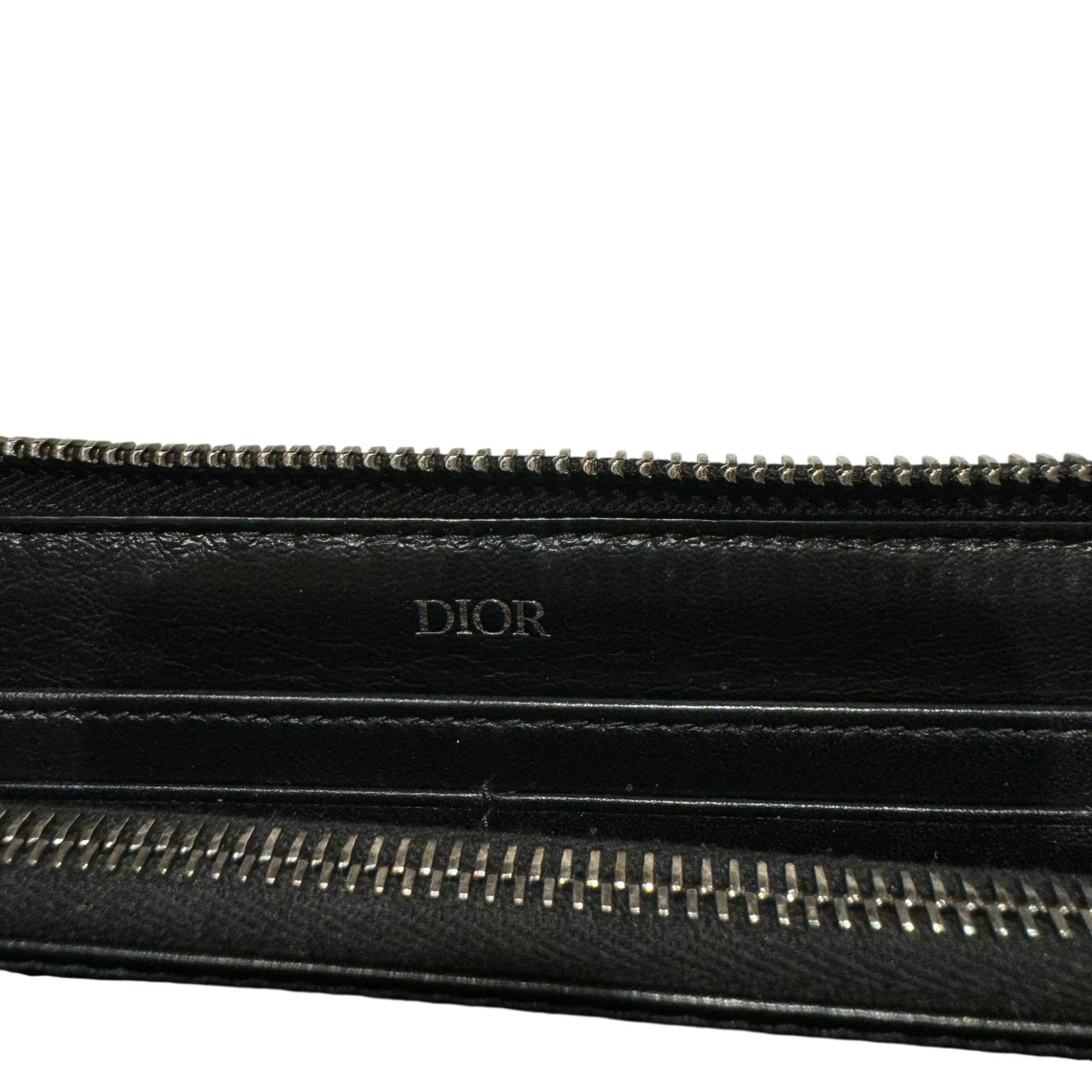 DIOR オブリーグ ジャガード 長財布 10・BO・0252 ネイビー - - メルカリ