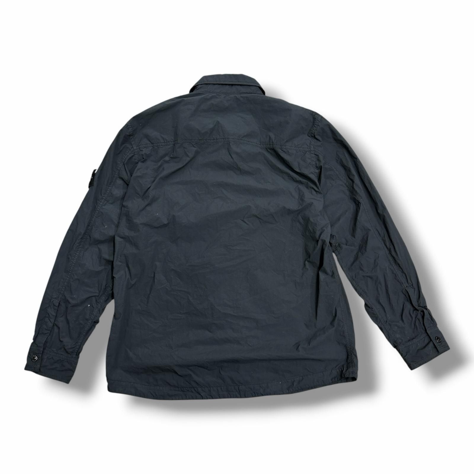 国内正規 STONE ISLAND Black Ghost Nylon Button-Up Shirt ゴースト