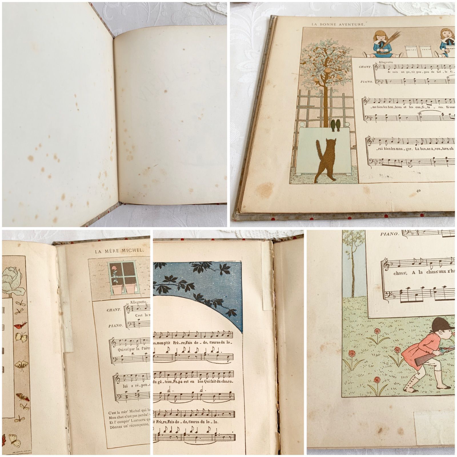 ꙳⋆愛らしい挿絵のフランスアンティーク絵本⋆꙳古書　ビンテージ Amazon.co.jp: 1910年アンティーク愛らしい挿絵の絵本 洋書 古書 妖精
