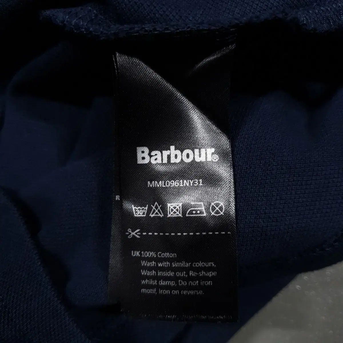 M (95) バブアー 新モデル 20ss ビコン ポロシャツ 半袖 カラーTシャツ ダークネイビー