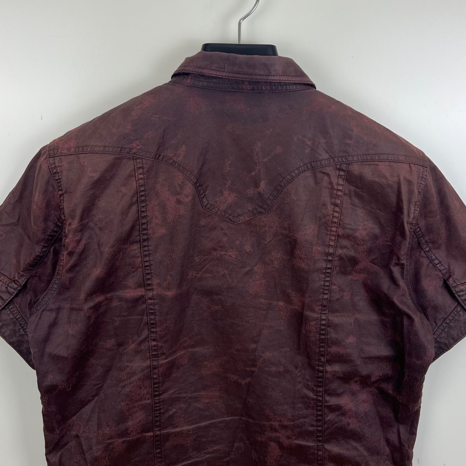 HIDEAWAYS NICOLE y2k archive fake suede western shirts 46 M 
