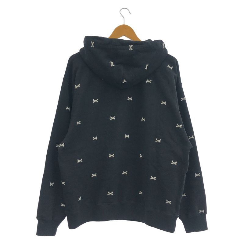 中古】WTAPS クロスボーン刺繍パーカー 03 ブラック ダブルタップス[10 