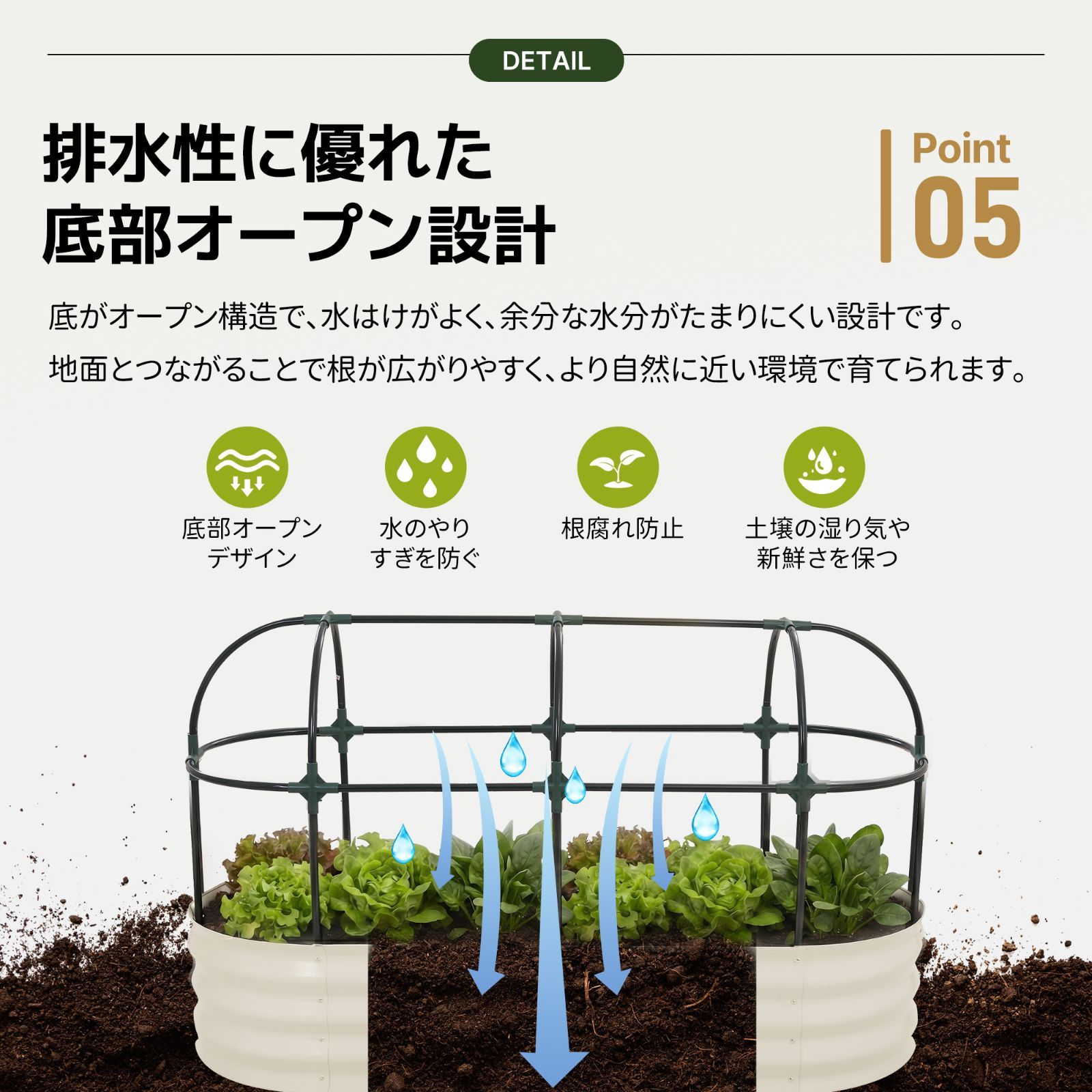 防虫ネット付き】150*60*90ガーデンベッド プランターレイズドベッド