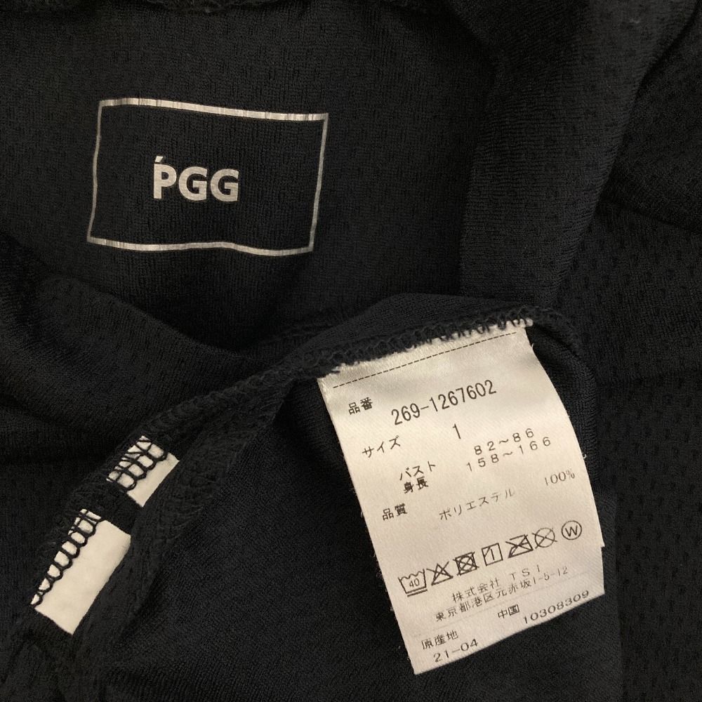 美品 PGG パーリーゲイツ ノースリーブ メッシュ モックネック