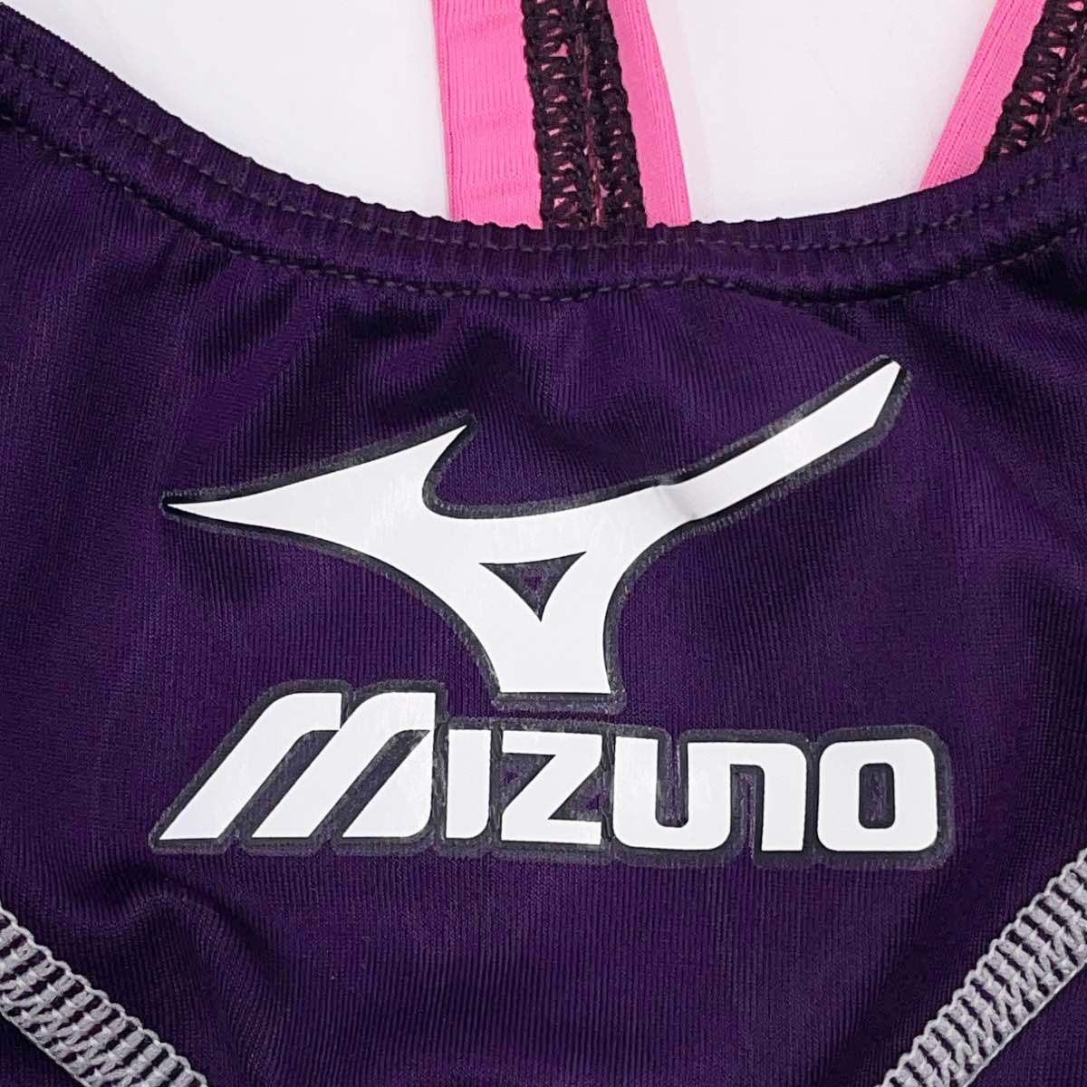 ミズノ 競泳水着 アクセルスーツ ロングスパッツ M パープル×レッド
