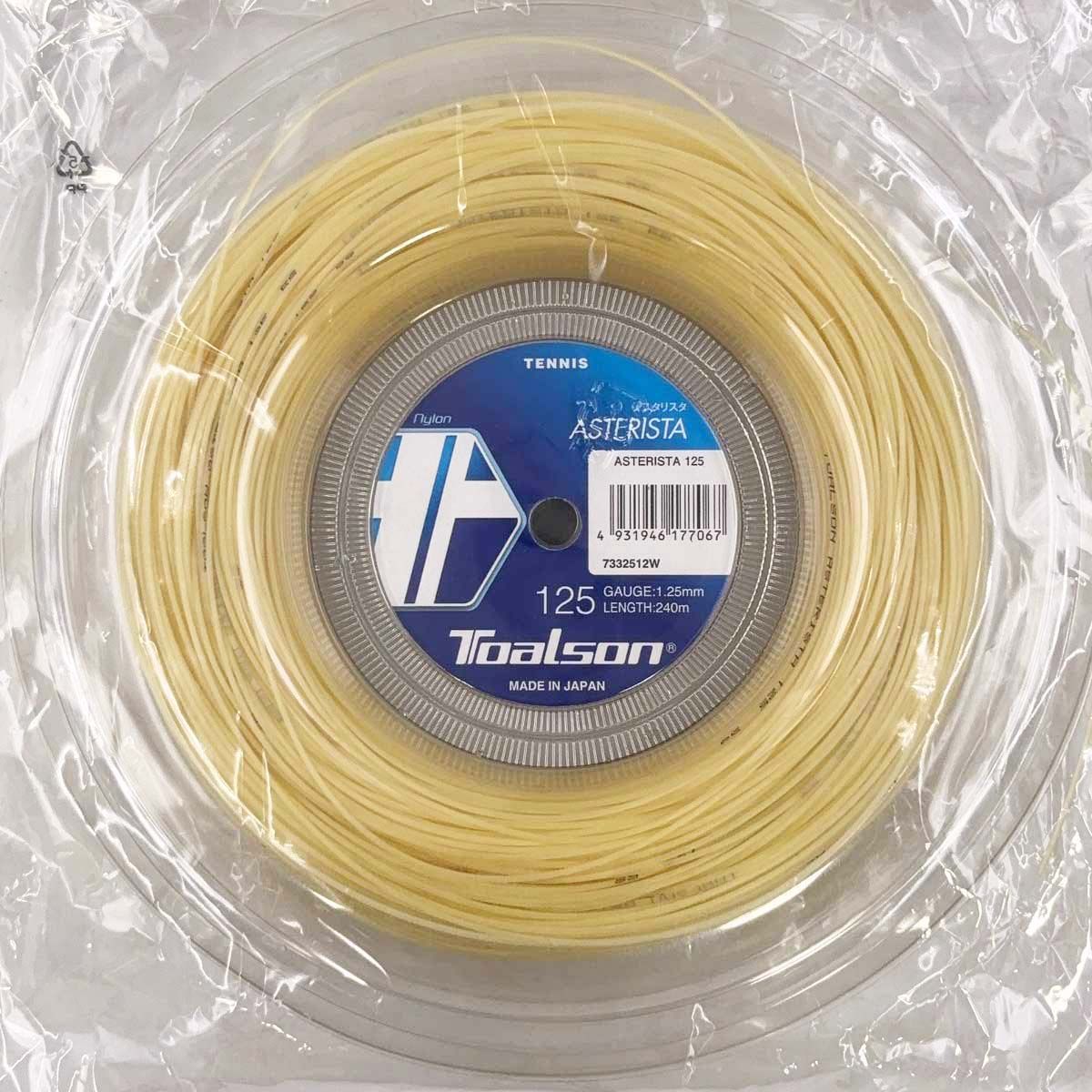 【未使用】トアルソン アスタリスタ ASTERISTA 125 硬式 テニス ストリング ガット 240m ロール ナチュラル 7332512W TOALSON 1.25mm