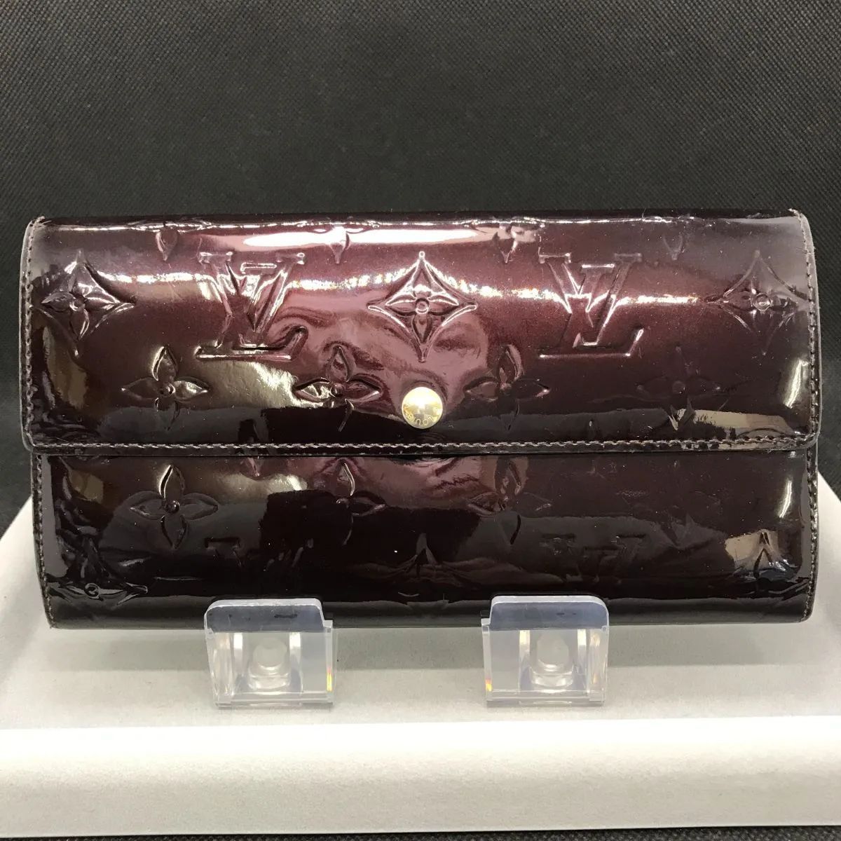 LOUIS VUITTON長財布　ヴェルニ　ポルトフォイユサラ　ボルドー LOUIS VUITTON ルイヴィトン 長財布 ポルトフォイユサラ ヴェルニ