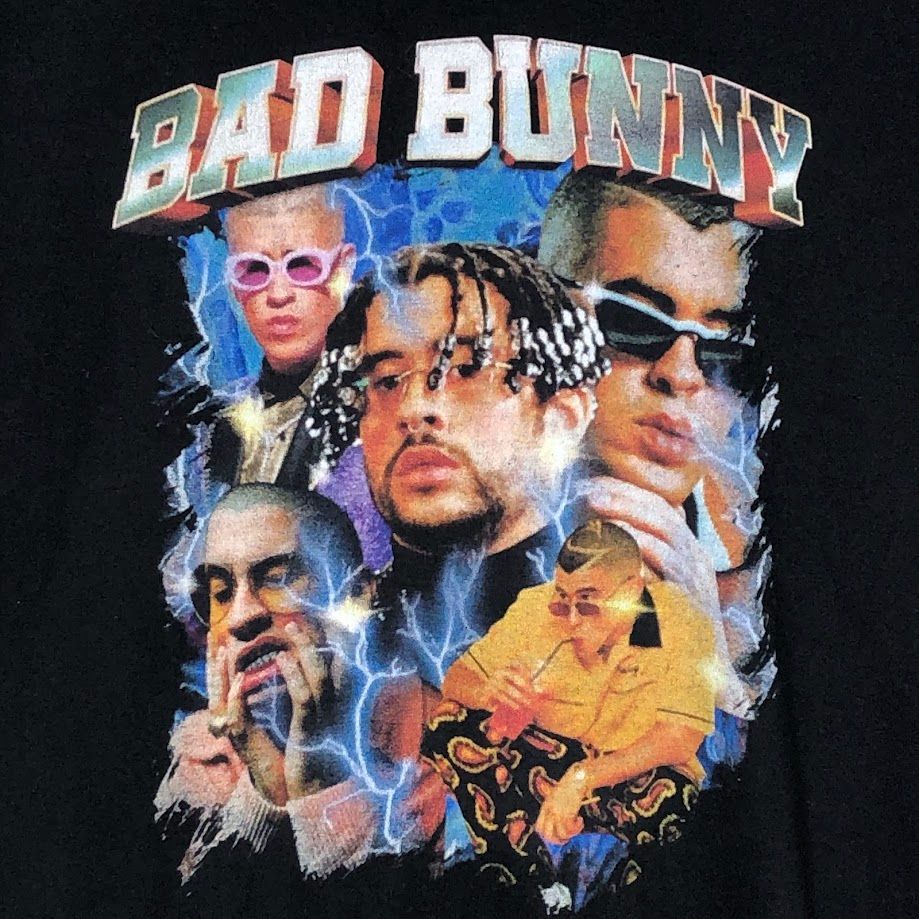 BADBUNNY バッドバニー ラップ Tシャツ ラップT 2024 フロントデザイン 