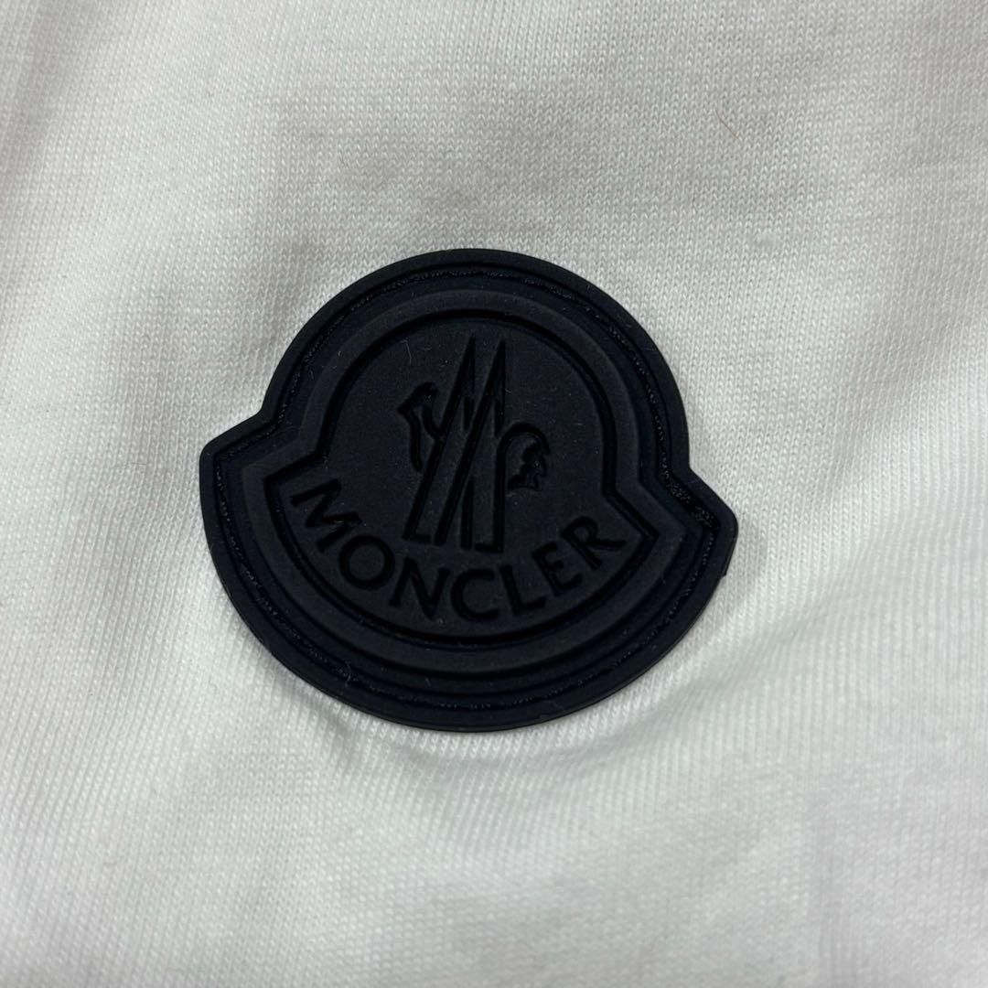 モンクレール ラバーワッペン ホワイト M Tシャツ 国内正規品 5S441 