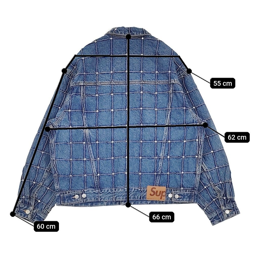 Supreme 新品タグ付き Studded Seam Denim Trucker Jacket SS25J87