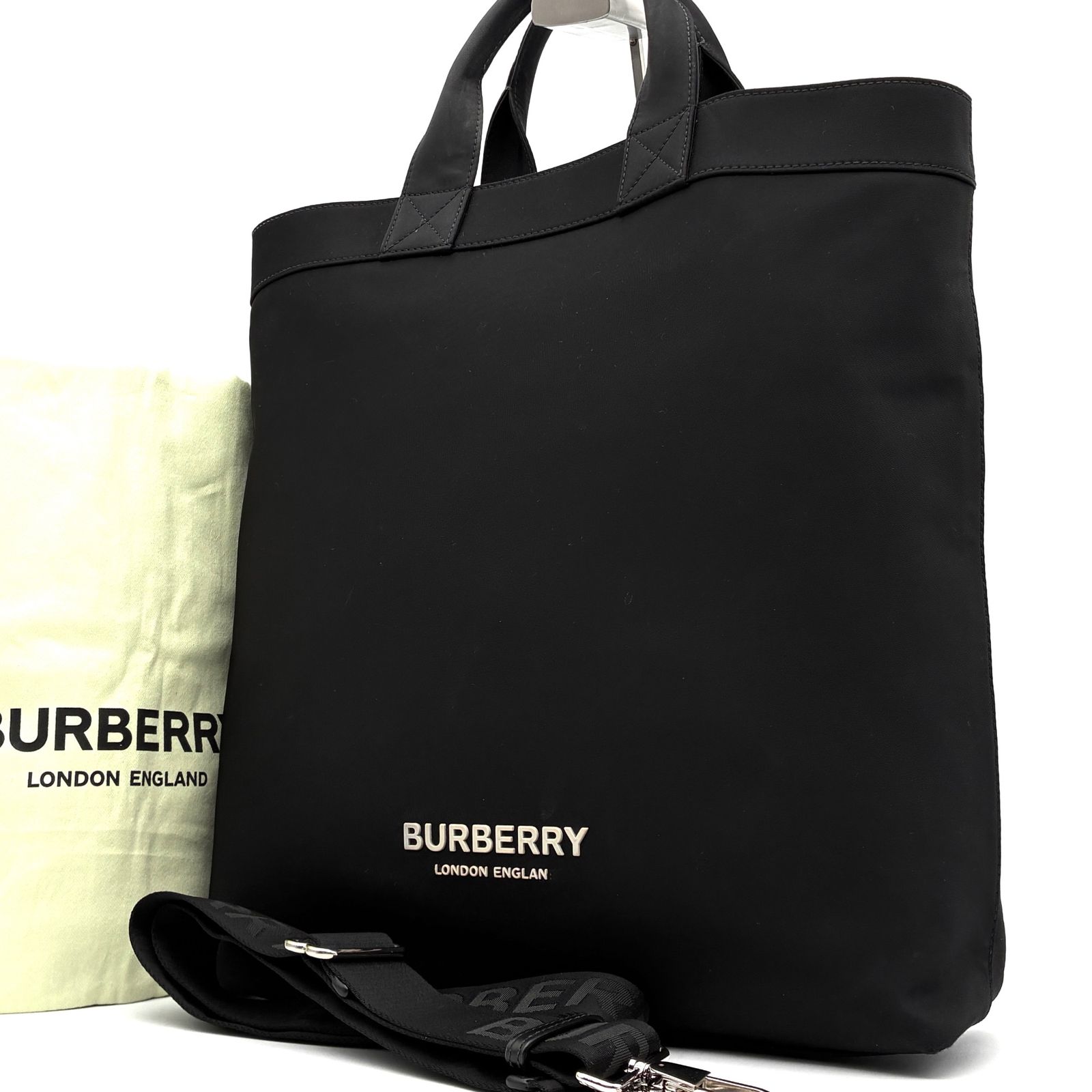 BURBERRY バーバリー ロゴプリント 2WAY トートバッグ ショルダー