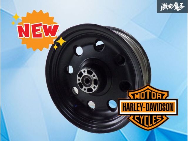 【艶消しブラック塗装品】 HD ハーレーダビッドソン純正 FXSTC ソフテイル リア ホイール T17×6.00MT 1本 バイク 部品 パーツ