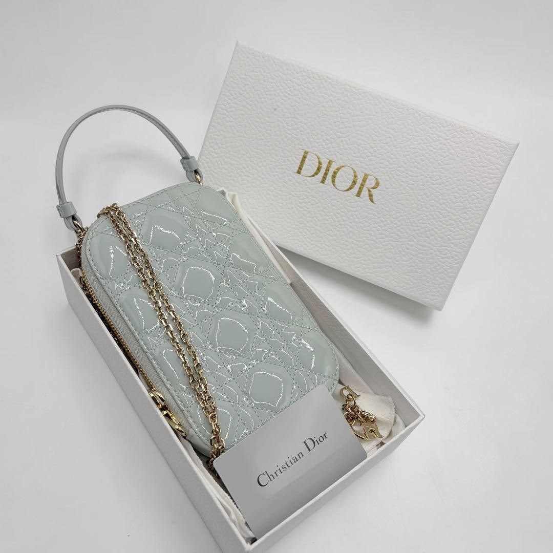 ⭐️美品⭐️ レディディオール カナージュ フォンホルダー ショルダーバッグ ⭐️美品⭐️ レディディオール DIOR カナージュ フォンホルダー