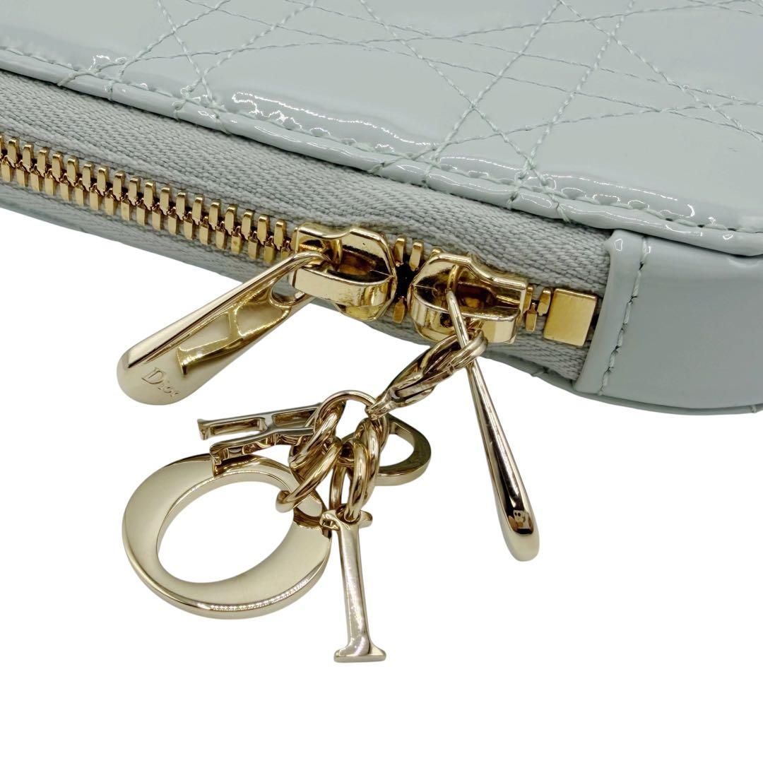 ⭐️美品⭐️ レディディオール DIOR カナージュ フォンホルダー ブルー ⭐️美品⭐️ レディディオール DIOR カナージュ フォンホルダー