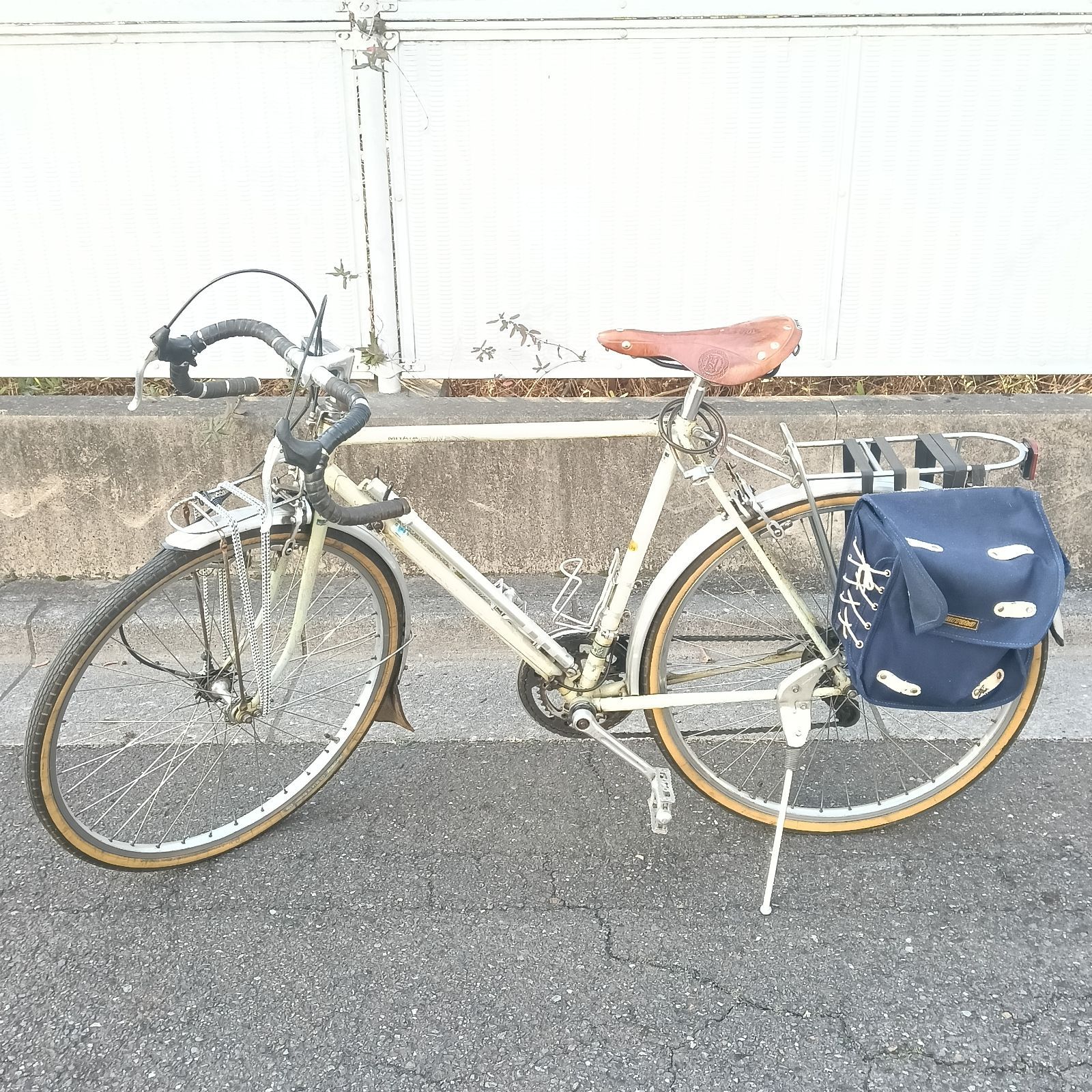 【直接引取可】希少 ミヤタ ジュネス ランドナー 昭和レトロ 旅自転車 サンツアー Nationalメーター