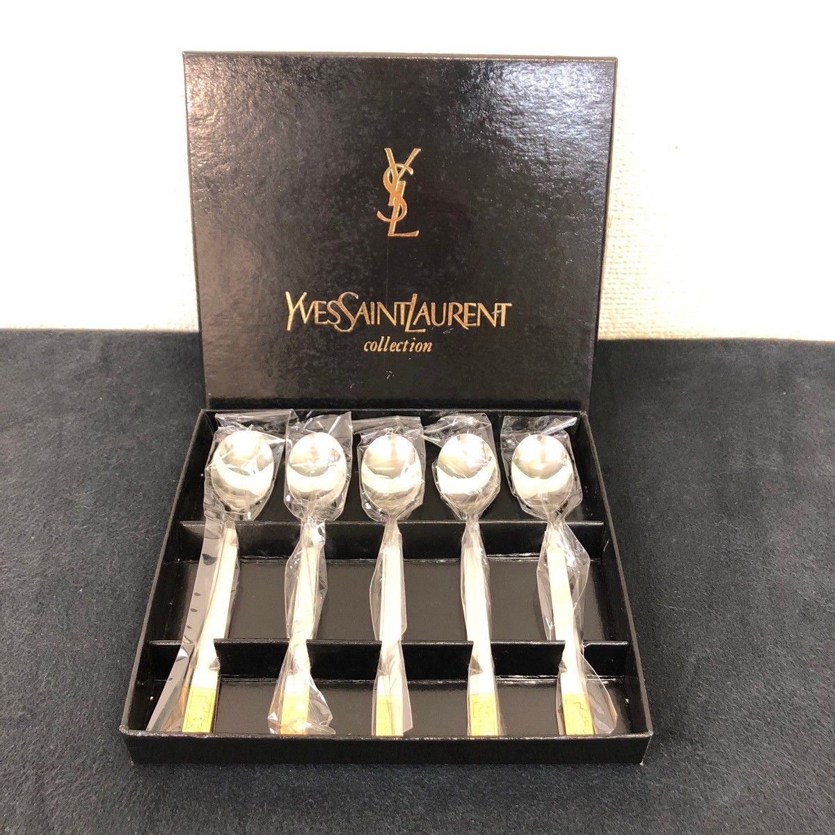 イヴサンローラン カトラリー ティースプーン 5本 未使用品】Yves Saint Laurent イヴ・サンローラン スプーン 5本セット