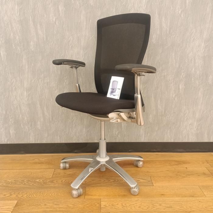 【訳アリ 中古】 Knoll オフィスチェア 肘あり ブラック デスクチェア チェア イス 椅子 中古