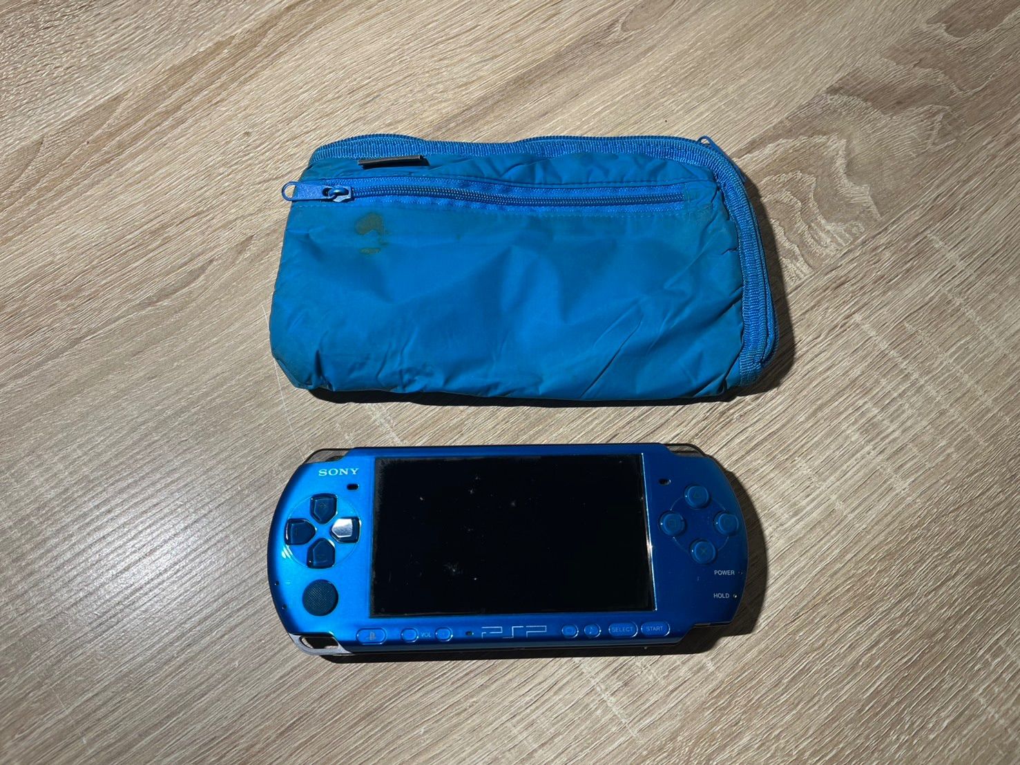 0156 PlayStation ポータブル PSP 3000 バイブラントブルー 動作確認