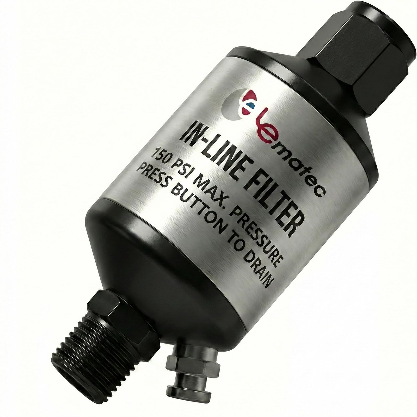 LE LEMATEC エアコンプレッサーウォーターセパレーター、クリーンドライエアを生成、排水弁付き AI303 エアコンプレッサーフィルター定格150PSI