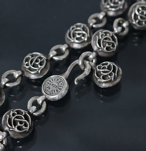 CHROME HEARTS 銀座店 クロムハーツ フローラルボール ＃2 ブレスレット メンズ シルバー SV925 102655 CHROME HEARTS 銀座店 クロムハーツ フローラルボール ＃2