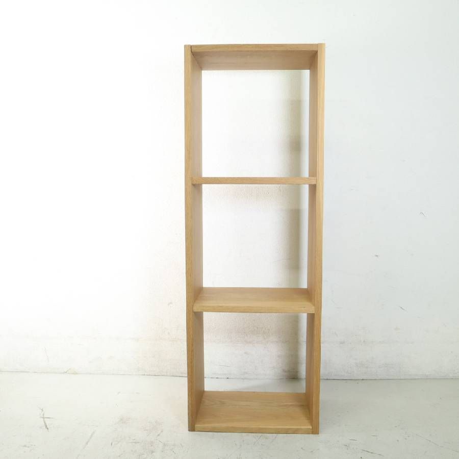 無印良品 スタッキングシェルフ 3段 オーク材 幅42×奥行28.5×高さ121cm