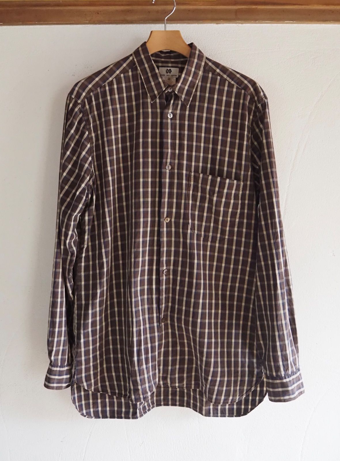 90s ドリスヴァンノッテン DRIES VAN NOTEN 初期 ブラウン系チェック