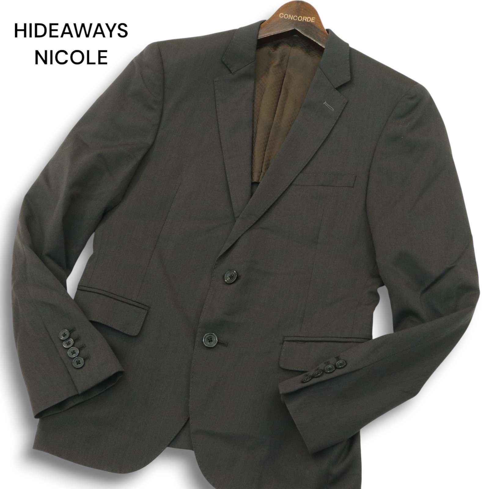 HIDEAWAYS NICOLE ハイダウェイ ニコル 通年 背抜き スリム テーラード 