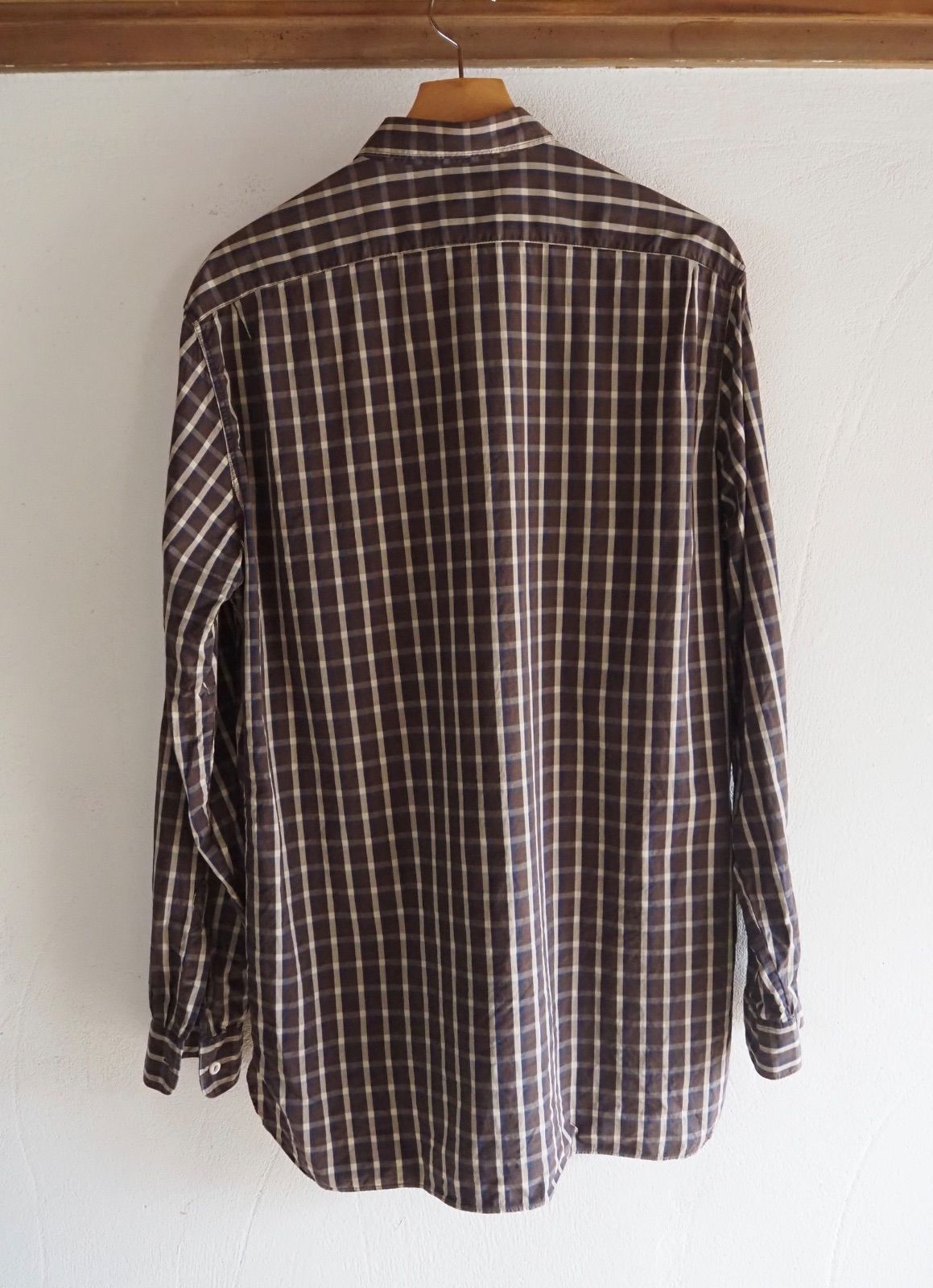 dries van noten ドリスヴァンノッテン 初期タグ 90's シャツ 90s ドリスヴァンノッテン DRIES VAN NOTEN 初期 ブラウン系チェック